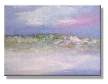 Still snowing - oil sketch - 27 Feb 2010 - Eileen Morey, artist