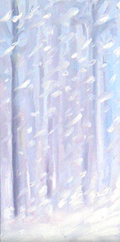 landscape painting - nh snow - dec 2010 - eileen eilis morey