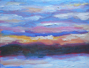 Sunrise sketch - 14 Jan 2011 - Near Concord, NH