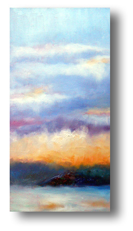 Oil sketch from color study 1 - oil painting - 8" x 16"