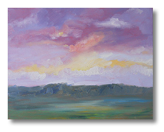15 March 2011 - Rich colors in a sunset oil sketch