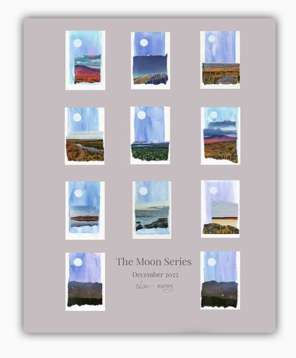 The Moon Series - a digital art installation by Eileen Morey