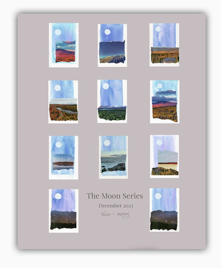 The Moon Series - a digital art installation by Eileen Morey